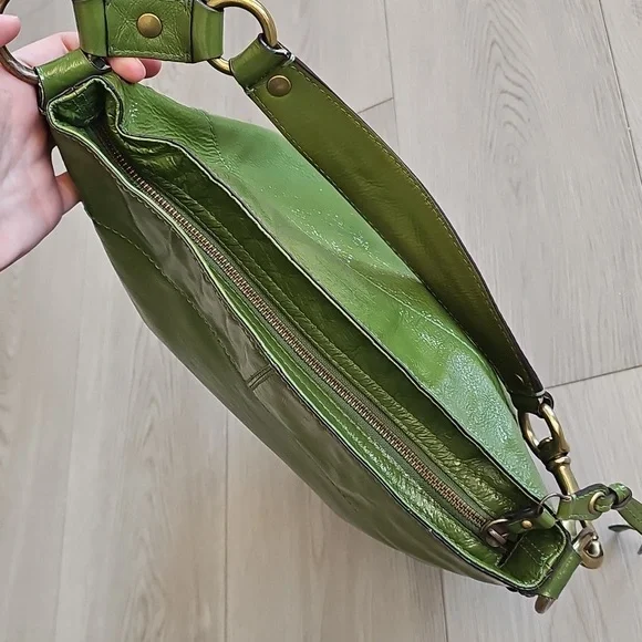 Y2K Coach 12735(f14707) Green Leather Zoe Medium Hobo Shoulder Bag - Picture 13 of 14